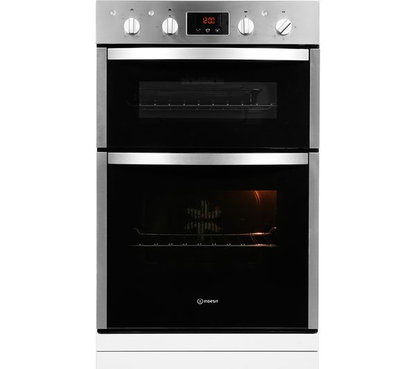 INDESIT Aria DDD5340CIX Electric Double Oven - Stainless Steel