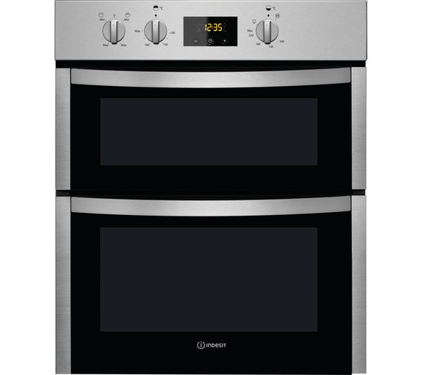INDESIT Aria DDU 5340 C IX Electric Built-under Double Oven - Stainless Steel