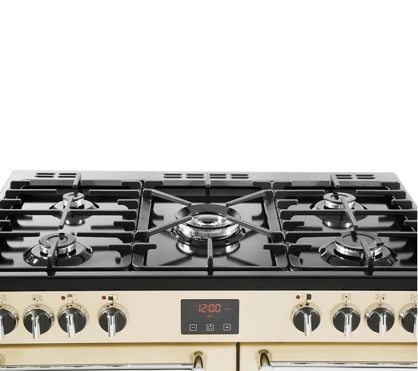 BELLING Kensington 90DFT Dual Fuel Range Cooker - Cream & Chrome