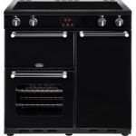 BELLING Kensington 90 cm Electric Induction Range Cooker - Black & Chrome