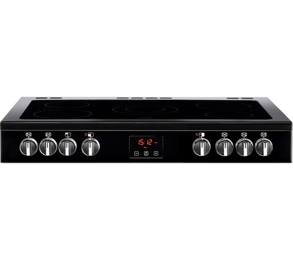 BELLING Kensington 90E Electric Ceramic Range Cooker - Black & Chrome
