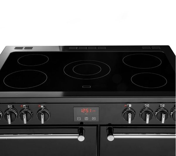 BELLING Kensington 90E Electric Ceramic Range Cooker - Black & Chrome