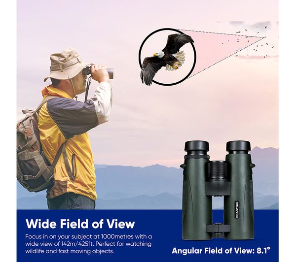 PRAKTICA Ambassador FX ED 8 x 42 mm Binoculars - Green