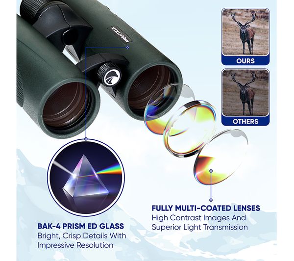 PRAKTICA Ambassador FX ED 8 x 42 mm Binoculars - Green