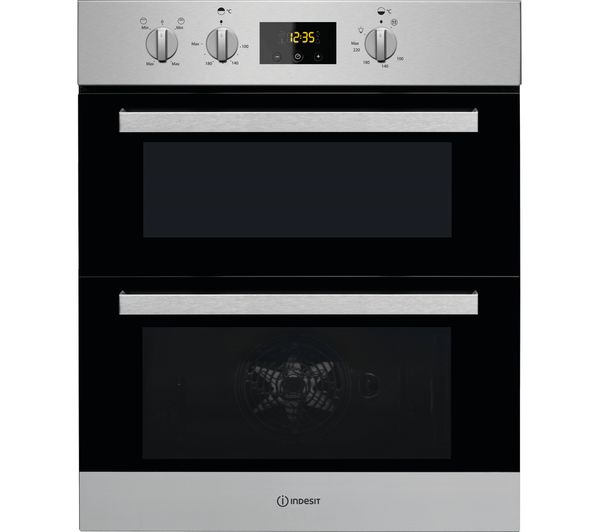 INDESIT Aria IDU 6340 IX Electric Built-under Double Oven - Stainless Steel