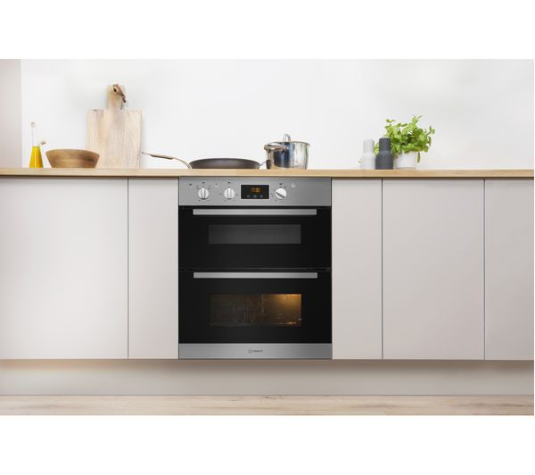 INDESIT Aria IDU 6340 IX Electric Built-under Double Oven - Stainless Steel