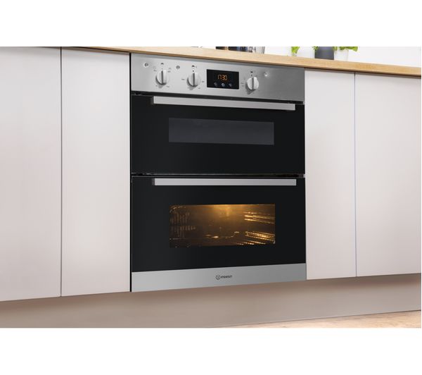 INDESIT Aria IDU 6340 IX Electric Built-under Double Oven - Stainless Steel