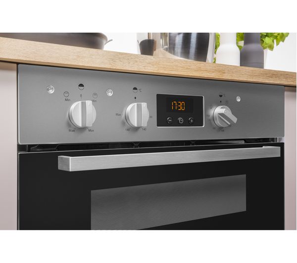 INDESIT Aria IDU 6340 IX Electric Built-under Double Oven - Stainless Steel