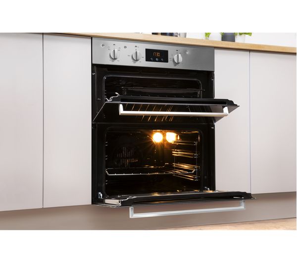 INDESIT Aria IDU 6340 IX Electric Built-under Double Oven - Stainless Steel