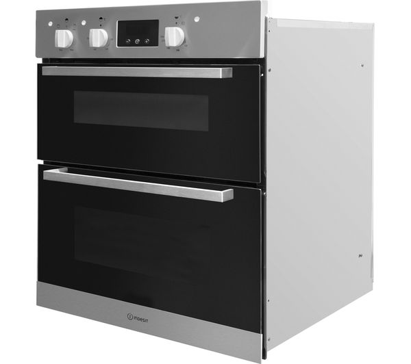 INDESIT Aria IDU 6340 IX Electric Built-under Double Oven - Stainless Steel