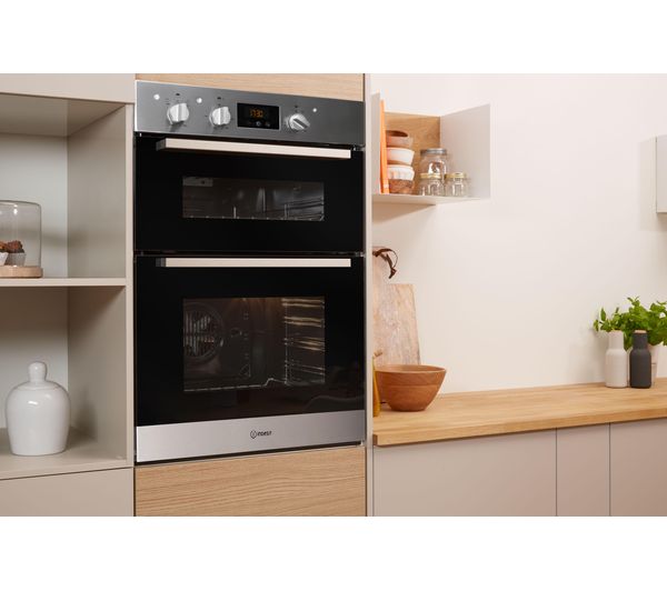 INDESIT Aria IDD 6340 IX Electric Double Oven - Stainless Steel