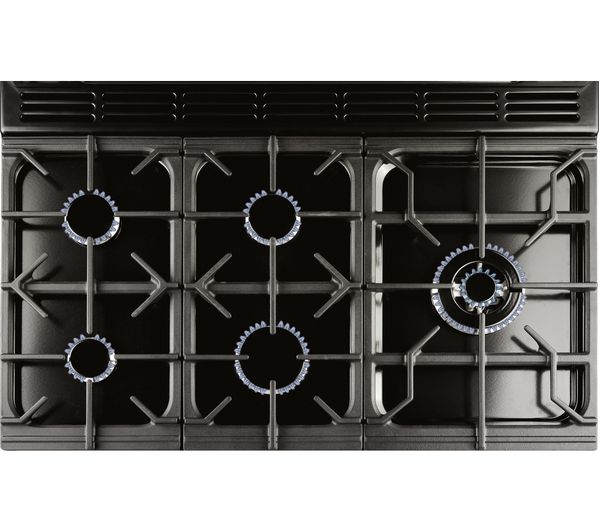 RANGEMASTER Professional Deluxe 100 Dual Fuel Range Cooker - Stainless Steel & Chrome