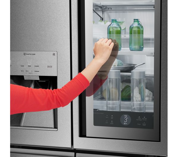 LG SIGNATURE InstaView LSR100 Smart 60 40 Fridge Freezer - Stainless Steel