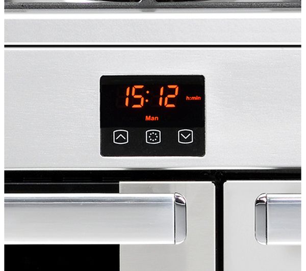 BELLING Gourmet 90DFT 90 cm Dual Fuel Range Cooker - Stainless Steel