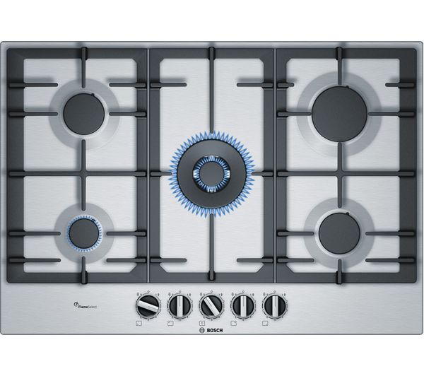 BOSCH Series 6 PCQ7A5B90 75 cm Gas Hob - Stainless Steel