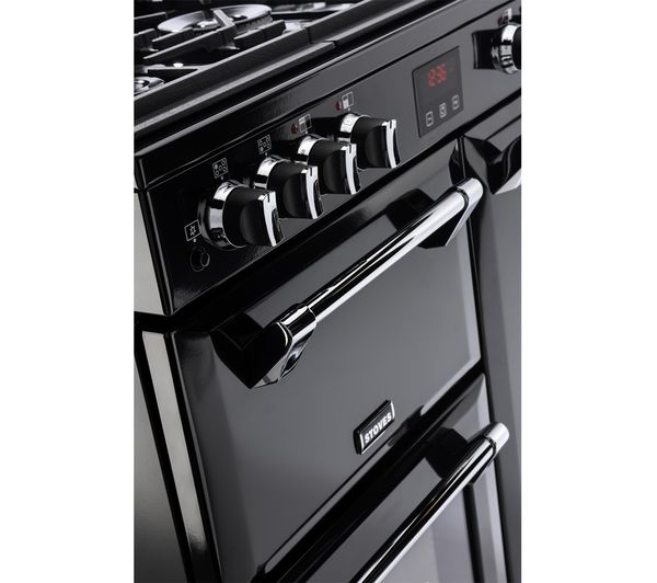 STOVES Ellingwood 90DFT Dual Fuel Range Cooker - Black & Chrome