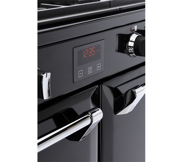 STOVES Ellingwood 90DFT Dual Fuel Range Cooker - Black & Chrome