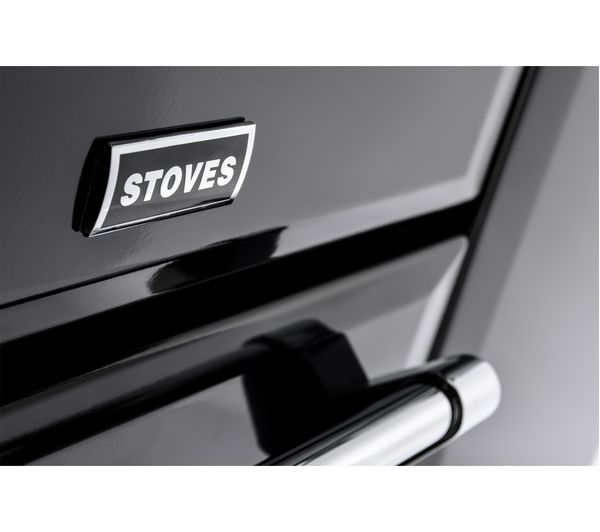 STOVES Ellingwood 90DFT Dual Fuel Range Cooker - Black & Chrome