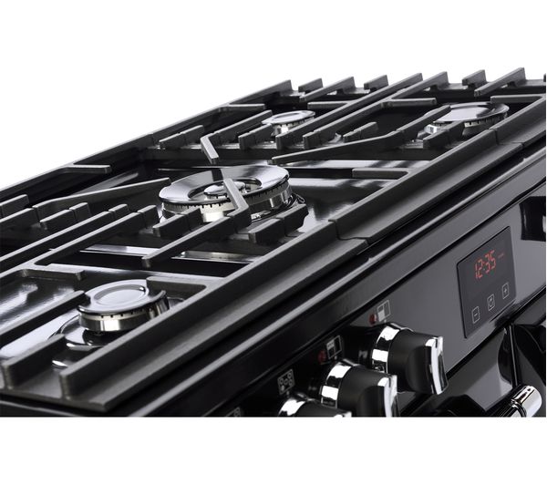 STOVES Ellingwood 90DFT Dual Fuel Range Cooker - Black & Chrome