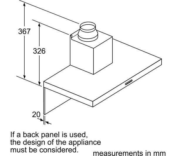 NEFF N50 D64BHM1N0B Chimney Cooker Hood - Stainless Steel
