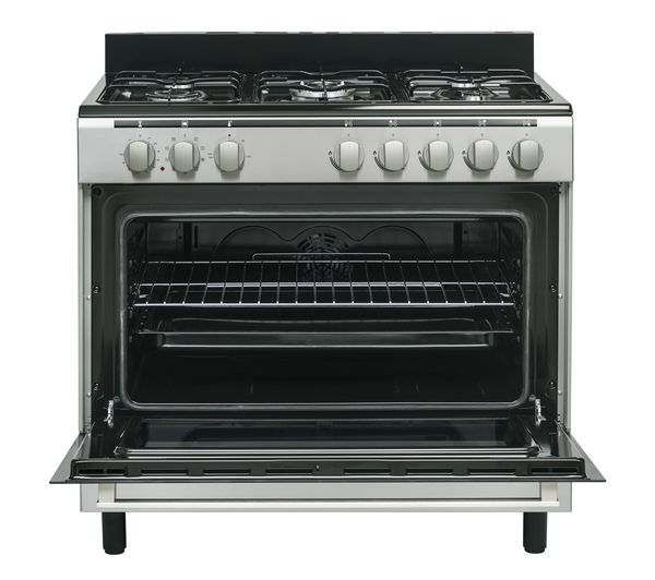 LOGIK LFTG90X18 90 cm Dual Fuel Range Cooker – Stainless Steel