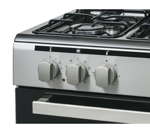 LOGIK LFTG90X18 90 cm Dual Fuel Range Cooker – Stainless Steel