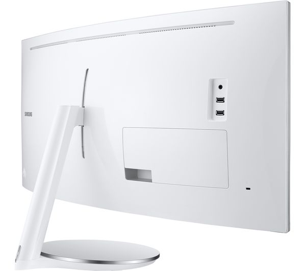 SAMSUNG LC34J791WTPXXU Quad HD 34" Curved LED Monitor - White & Silver