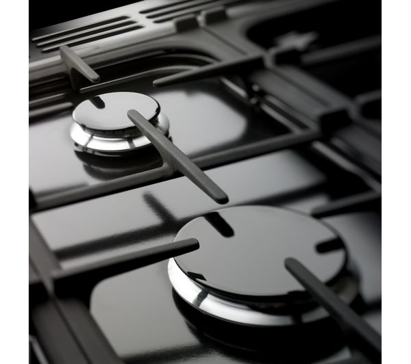RANGEMASTER Kitchener 100 cm Dual Fuel Range Cooker - Black & Chrome