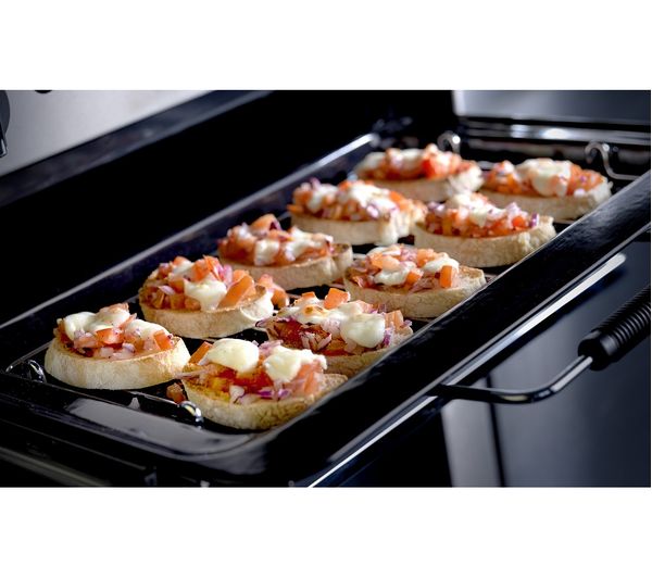 RANGEMASTER Kitchener 100 cm Dual Fuel Range Cooker - Black & Chrome