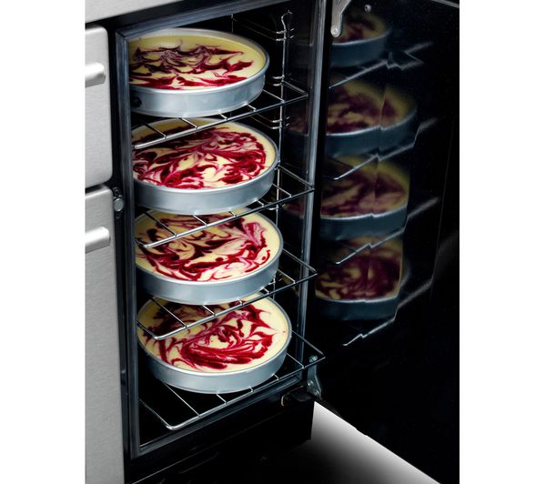 RANGEMASTER Kitchener 100 cm Dual Fuel Range Cooker - Black & Chrome