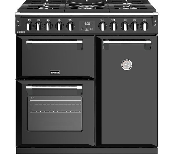 STOVES Richmond S900DF CC 90 cm Dual Fuel Range Cooker - Black