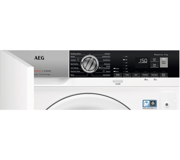AEG 7000 Series L7WE7631BI Integrated 7 kg Washer Dryer
