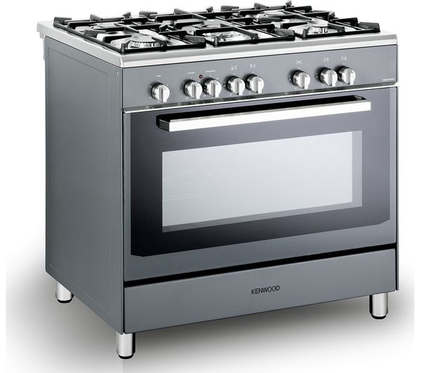 KENWOOD CK306SL 90 cm Dual Fuel Range Cooker - Slate Grey & Chrome