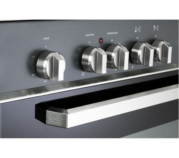 KENWOOD CK306SL 90 cm Dual Fuel Range Cooker - Slate Grey & Chrome