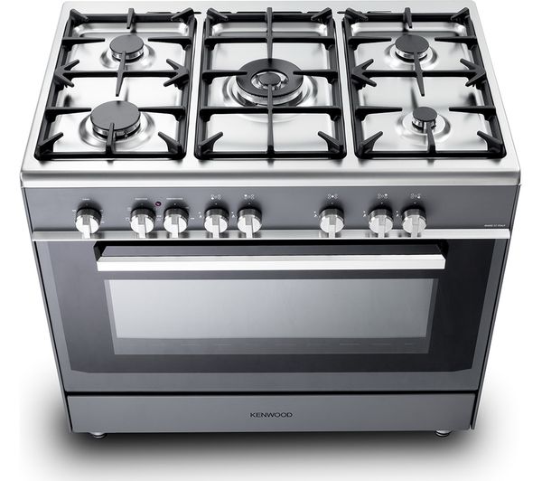 KENWOOD CK306SL 90 cm Dual Fuel Range Cooker - Slate Grey & Chrome