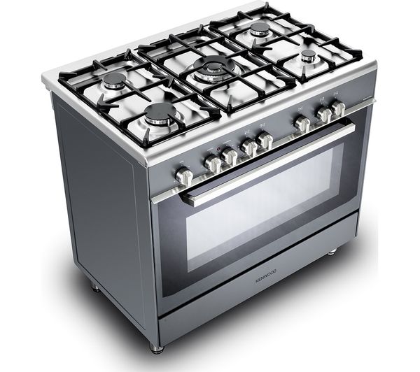 KENWOOD CK306SL 90 cm Dual Fuel Range Cooker - Slate Grey & Chrome