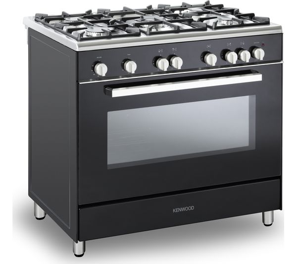 KENWOOD CK307G 90 cm Gas Range Cooker – Black & Chrome