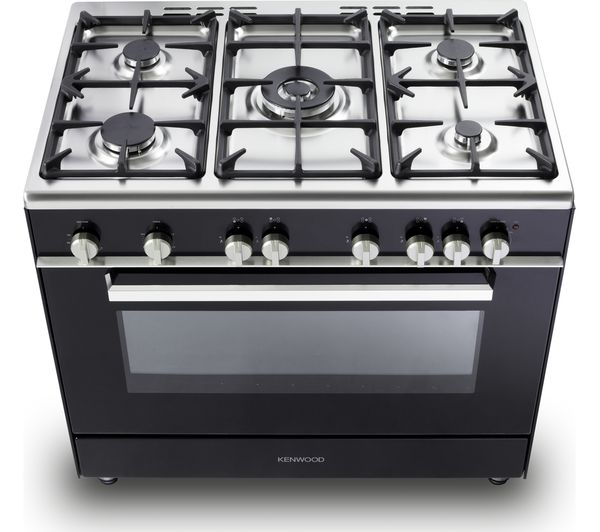KENWOOD CK307G 90 cm Gas Range Cooker – Black & Chrome