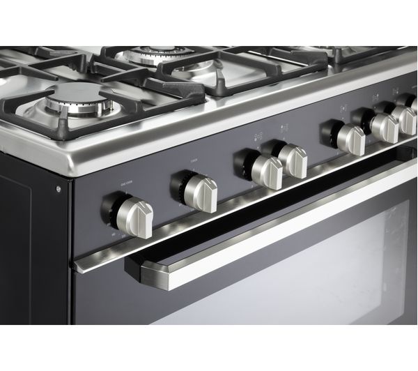 KENWOOD CK307G 90 cm Gas Range Cooker – Black & Chrome
