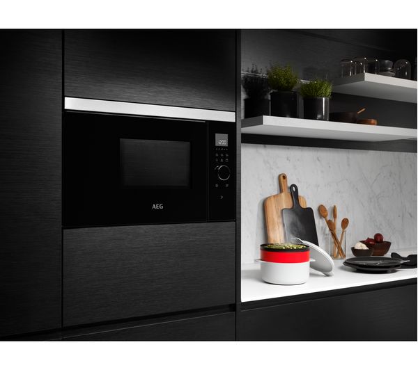 AEG MBB1756SEM Built-in Solo Microwave - Black & Stainless Steel