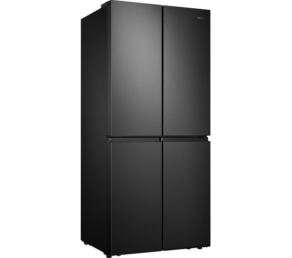 HISENSE PureFlat RQ563N4AF1 Fridge Freezer - Black Steel