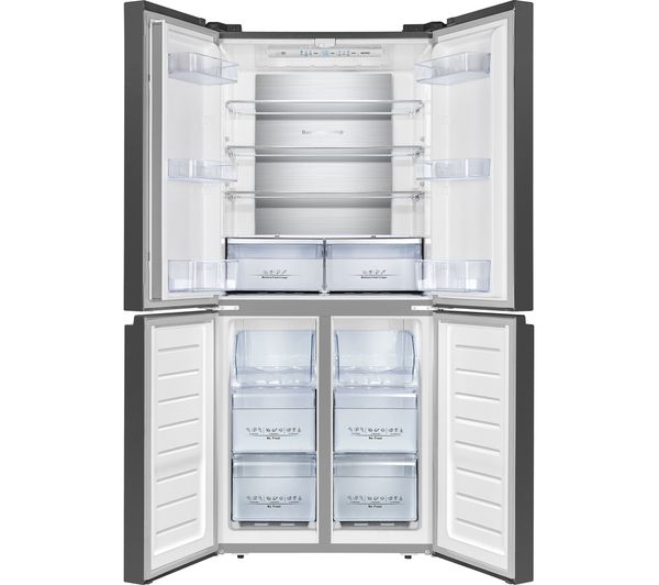 HISENSE PureFlat RQ563N4AF1 Fridge Freezer - Black Steel