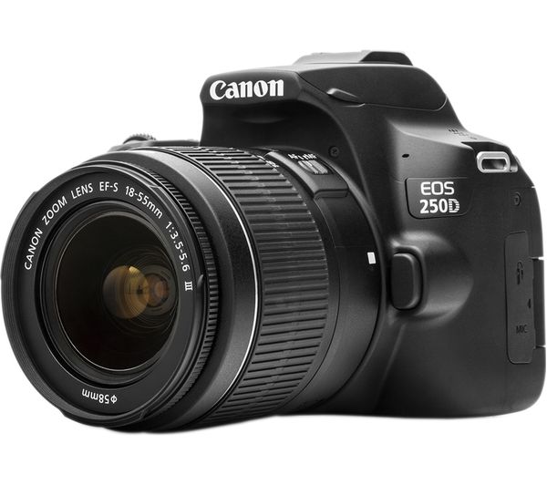 CANON EOS 250D DSLR Camera with EF-S 18-55 mm f 3.5-5.6 III & EF 50 mm f 1.8 STM Lens