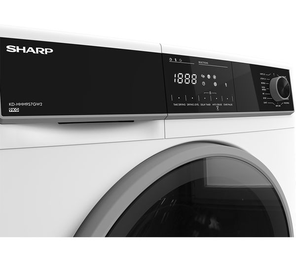 SHARP KD-HHH9S7GW2-EN 9 kg Heat Pump Tumble Dryer - White