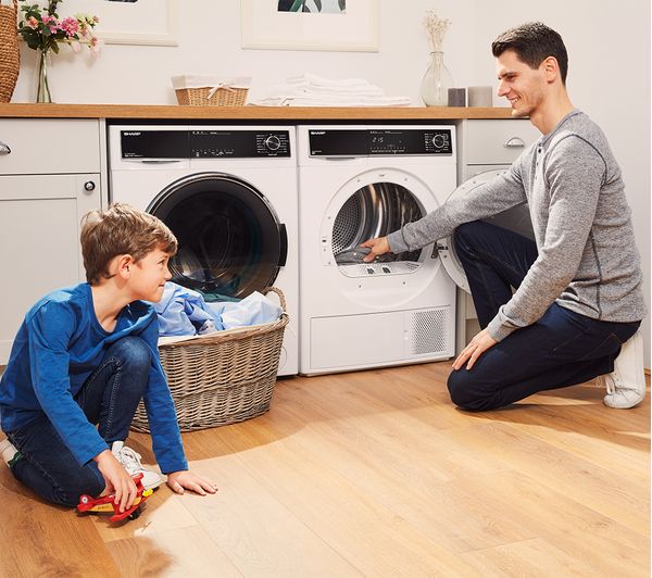 SHARP KD-HHH8S7GW2-EN 8 kg Heat Pump Tumble Dryer - White