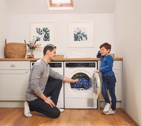 SHARP KD-HHH8S7GW2-EN 8 kg Heat Pump Tumble Dryer - White