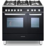 KENWOOD CK407G 90 cm Gas Range Cooker - Black & Chrome