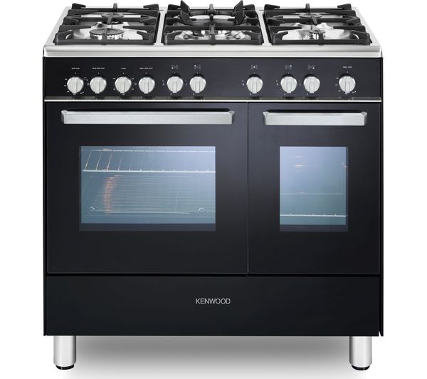 KENWOOD CK407G 90 cm Gas Range Cooker - Black & Chrome