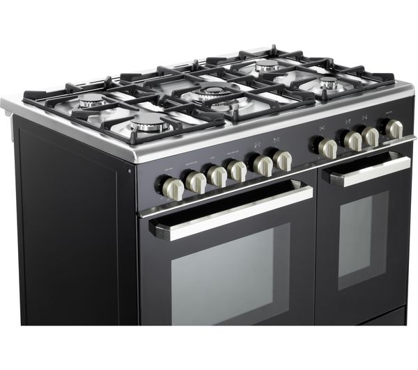KENWOOD CK407G 90 cm Gas Range Cooker - Black & Chrome