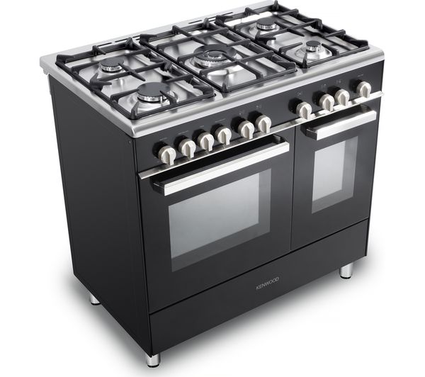 KENWOOD CK407G 90 cm Gas Range Cooker - Black & Chrome